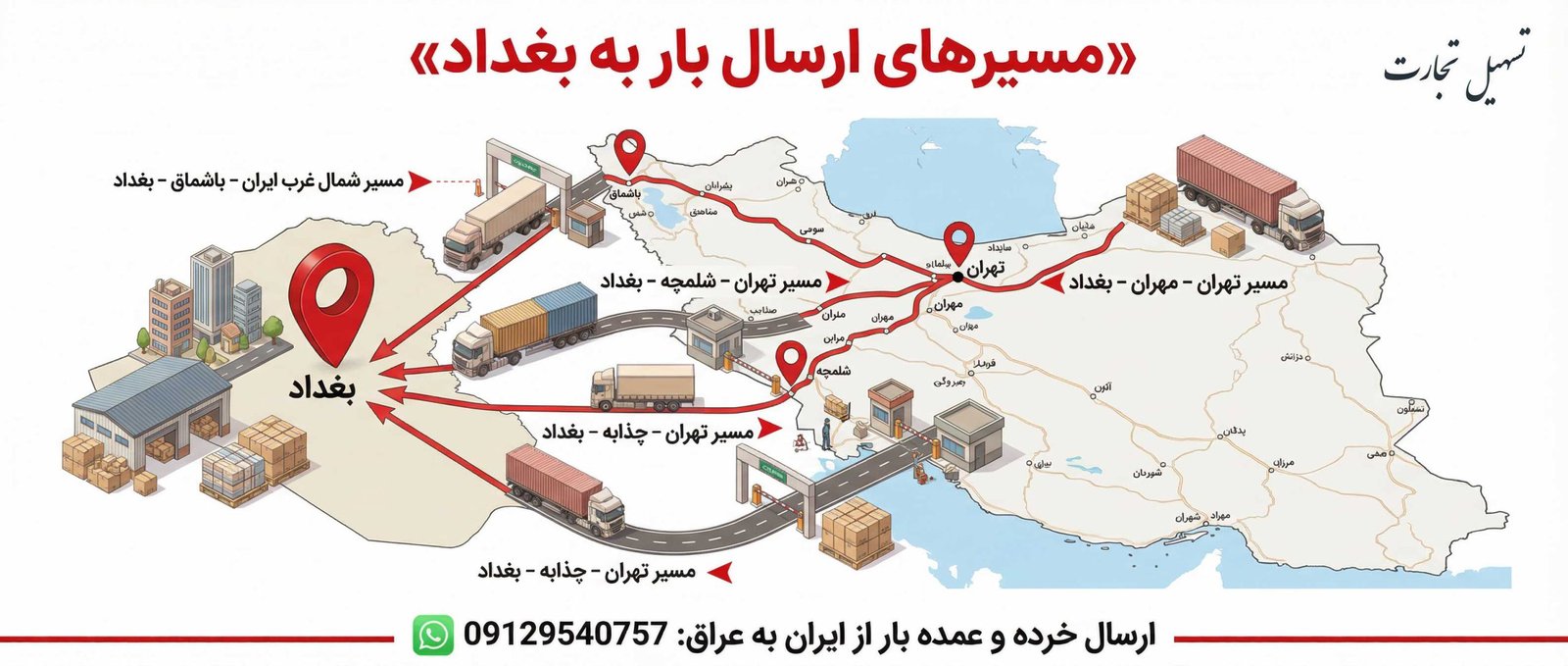 ارسال بار به بغداد اینوفوگرافیک